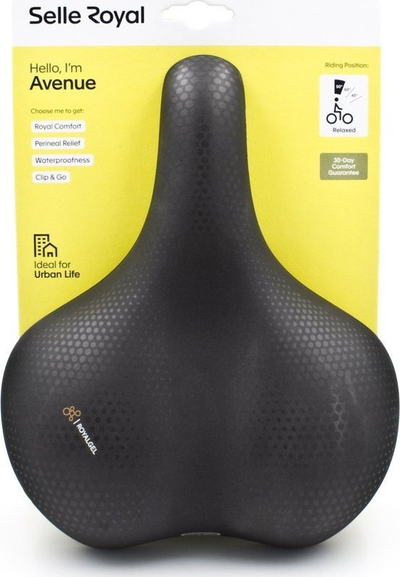 Shalë biçiklete Selle Royal Avenue Classic Relaxed, gel, unisex, e zezë
