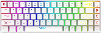 Tastierë mekanike wireless AQIRYS Mira, 60%, Bluetooth USB, RGB, e bardhë