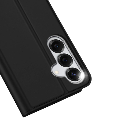 Футрола за телефон Dux Ducis Skin Pro за Samsung Galaxy S25 Plus, со капак, со држач, црна