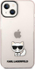 Kasë telefoni Karl Lagerfeld KLHCP14MCTTRI për iPhone 14 Plus, hardcase TPU, dizajn Choupette Body, rozë transparente