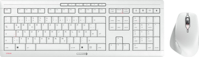 Set tastjere dhe maus Cherry Stream Desktop Comfort, wireless 2.4 GHz, ergonomik, i zi