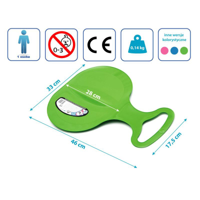 Slitë bore Prosperplast Sliding Sled Apple, plastike, për kalamaj 3+, jeshile