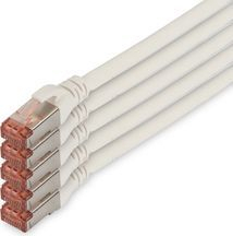 Kabllo rrjeti Digitus Patchcord, CAT5e, S-FTP, 10m, 5 copë, e bardhë