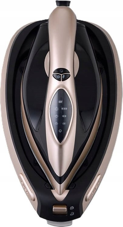 Hekur me gjenerator avulli Maestro MR-320C, 2400W, depozitë 1.5L, taban keramik, i zi me rozë gold