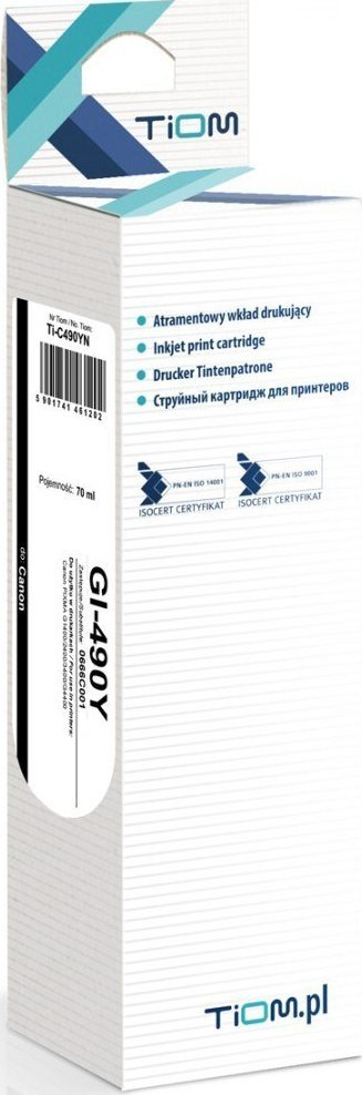 Bojë printeri Tiom Ink 490YN, 70ml, e verdhë