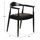 Karrige ngrënieje Ador 62x54x76,5Hcm (HM9948.02), zezë