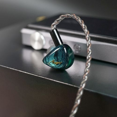 Kufje të vogla QoA Vesper, hibrid 1DD + 1BA, HiFi, jeshile