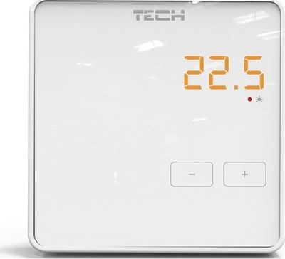 Termostat wireless për dhomë Tech R-8Z, me ekran LED, i bardhë
