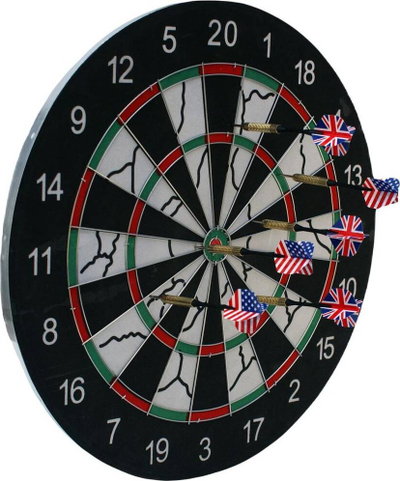 Target darti Enero 6877, me dy anë, diametër 45 cm, shumëngjyrësh