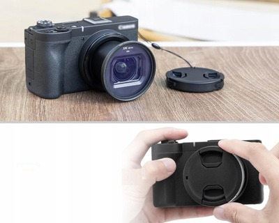 Set adapter filtri dhe kapak lente JJC RN V1, për Canon PowerShot V1, 58mm, i zi