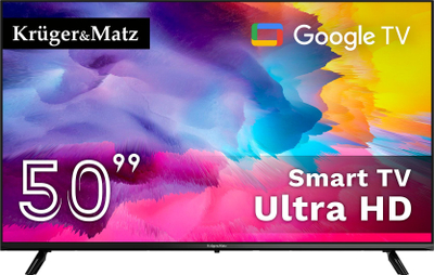 Televizor LED Kruger&amp;Matz KM0250UHD-SA, 50", 4K Ultra HD, Google TV, i zi