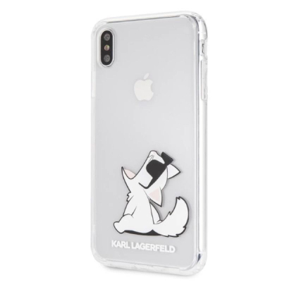 Mbulesë telefoni Karl Lagerfeld për iPhone Xs Max, plastike, transparente