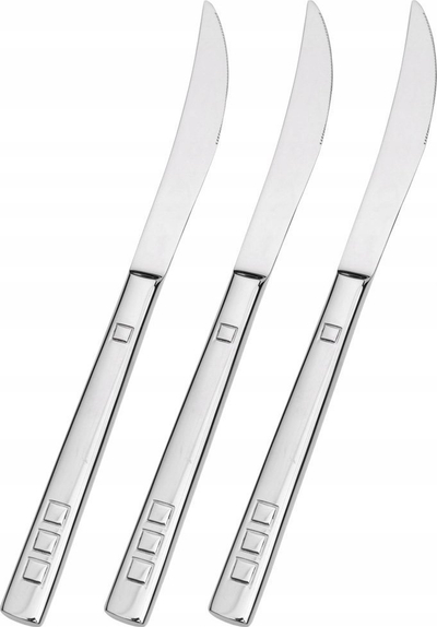 Set thikash darke inox, 3 copë, 22.5 cm, argjendi