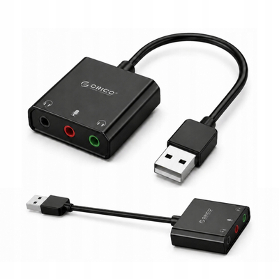 Kartë zëri e jashtme Orico SKT3, USB-A, 3x mini jack, e zezë
