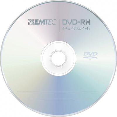 Disqe DVD Emtec ECOVRW47104CB, DVD RW, 4.7GB, 10 copë