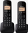 Telefon fiks Panasonic KX-TGB612, pa kabllo DECT, set me 2 receptorë, i zi