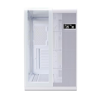 Kutia gaming 1ST PLAYER RT7 White Edition, triple tempered glass, deri 7 ventilatorë, e bardhë