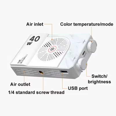 Dritë video LED portative 40W
