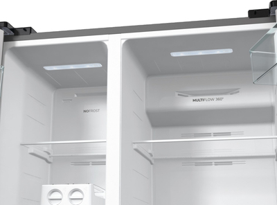 Frigorifer Gorenje NRR9185EAXL, side by side, 550L, inox argjendi