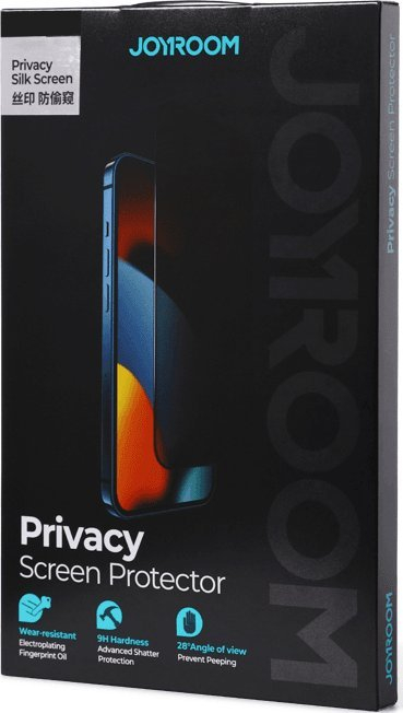 Xham mbrojtës Joyroom Knight, Privacy 2.5D, për iPhone 14 Pro Max, i zi