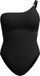 Kостим за капење Speedo Shaping Asymmetric, едно рамо, формувачки, црн