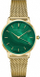 Orë dore për femra Rosefield The Pearl Edit Emerald PEGMG-R10, e artë/gjelbër