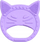 Прстен за никнување заби Luu Kids Luuisa the Cat, сензорен, над 4 месеци, виолетова
