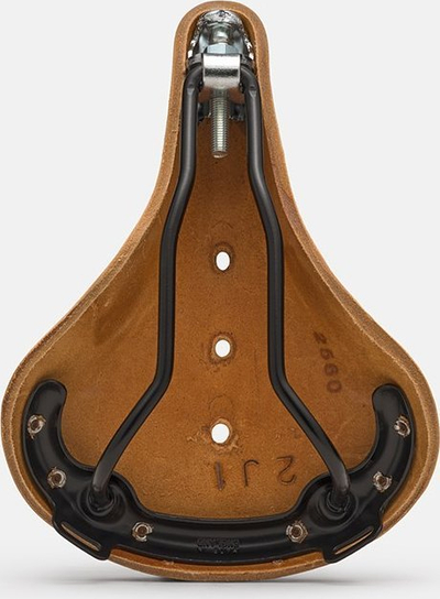 Ule biçiklete Brooks B17 Short, lëkurë, shina çeliku, ngjyrë honey