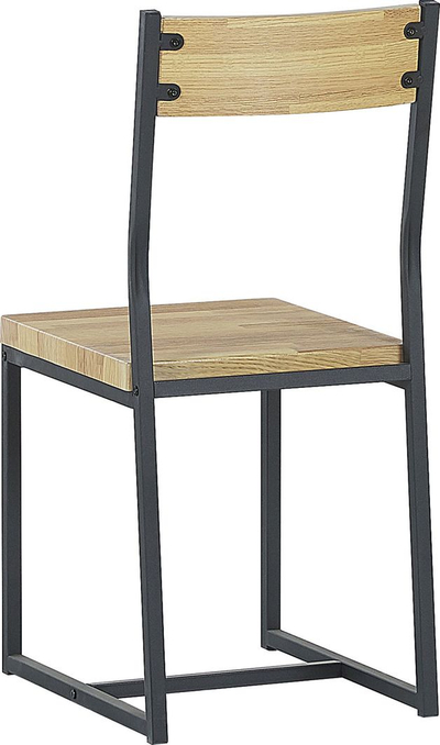 Set ngrënieje Beliani FLIXTON, 4 persona, MDF dhe çelik, dru i çelët