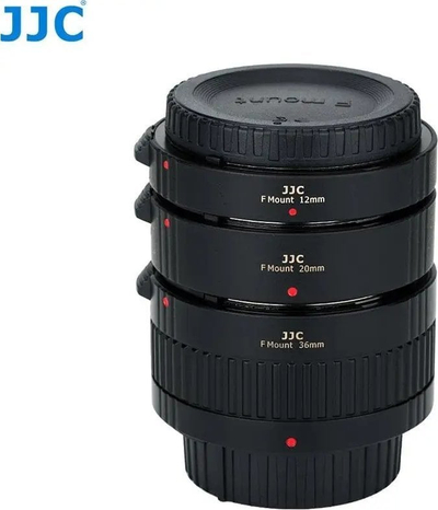 Set unazash makro JJC, 12mm 20mm 36mm, për Nikon AF SLR, metal