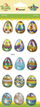 Ngjitëse dekorative Titanum Convex Stickers Easter Eggs, 15 copë, me vezë Pashke