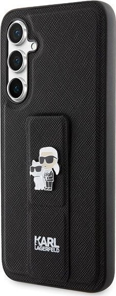 Kapak telefoni Karl Lagerfeld për Samsung Galaxy S23 FE, Saffiano Grip Stand, i zi