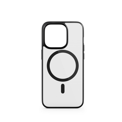 Kapak mbrojtës Epico Mag+ Hero për iPhone 15 Pro, TPU, MagSafe, transparent i zi