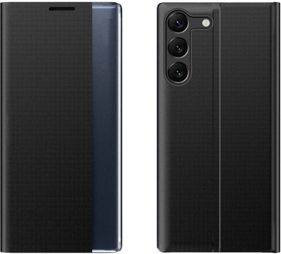 Kapotë telefoni Hurtel Sleep Case Pro për Samsung Galaxy A56, me kapak dhe mbajtëse, e zezë