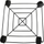 Mbajtëse me rrota për vazo Home>it Pot Trolley Square, 30x30cm, metal i galvanizuar, e zezë