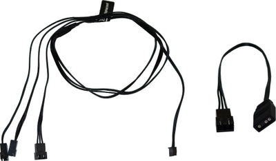 Kabllo Y RGB digjitale Alphacool, 3 lidhje JST 3 pin, 60cm, i zi