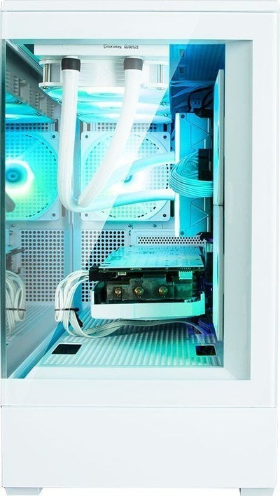 Kasë Zalman P30, e bardhë RGB, Mini Tower