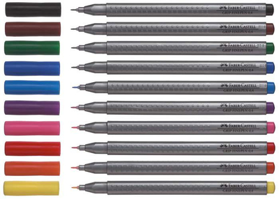 Stilolaps Faber Castell Grip Fine Pen, 0.4mm, crimson, i kuq
