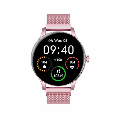 SmartWatch GARETT CLASSY PINK, STEEL (IP68 waterproof)