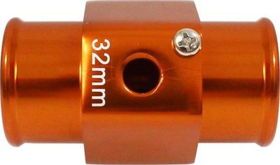Adapter sensor temperature uji Depo, 32mm, filetë 1/8 NPT, argjend