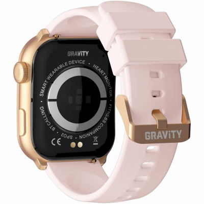 Ora inteligjente Gravity GT28 6, thirrje Bluetooth, me rrip shtesë, e zezë