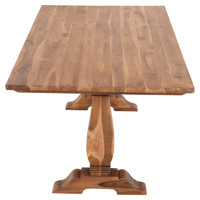 Tavolinë ngrënieje Guin HM9463.01, dru teak masiv, 200x100x78 cm, ngjyrë natyrale
