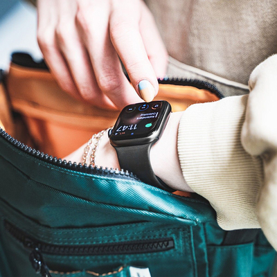 Xham mbrojtës GC Clarity për Apple Watch 42mm, 2 copë, 9H, i zi
