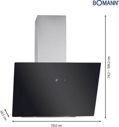 Aspirator Bomann DU 7604 G, 59.5 cm, i zi