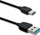 Kabllo Qoltec USB A - USB C 50391, 1.2m, e zezë