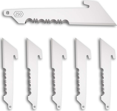 Set tehe zëvendësuese Outdoor Edge Serrated Utility 250, 2.5", inox, 6 copë