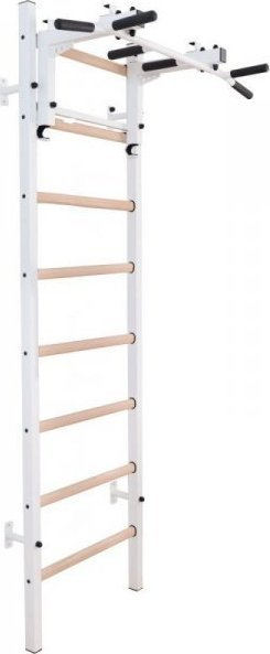 Mur gjimnastikor BenchK 231W, metal dhe dru, me shufër tërheqjeje, i bardhë