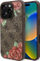 Kapak telefoni Guess 4G Flowers Print MagSafe, për iPhone 16 Pro, kafe