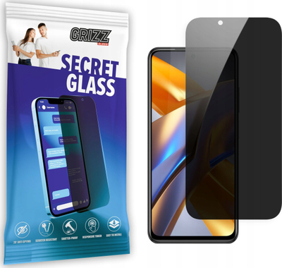 Xham mbrojtës GrizzGlass SecretGlass për POCO M5s, Privacy, transparent