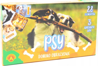 Домино игра со слики Alexander Picture Dominoes Dogs, за деца, во повеќе бои